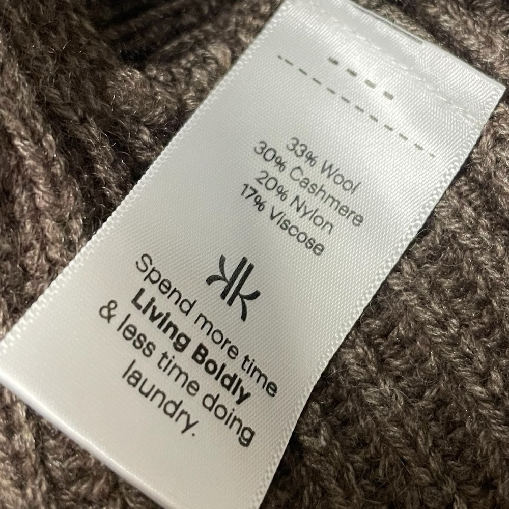 NWT Krimson Klover Dendrite Wool Blend Poncho Cafe Brown Size Large / XL - Picture 10 of 10